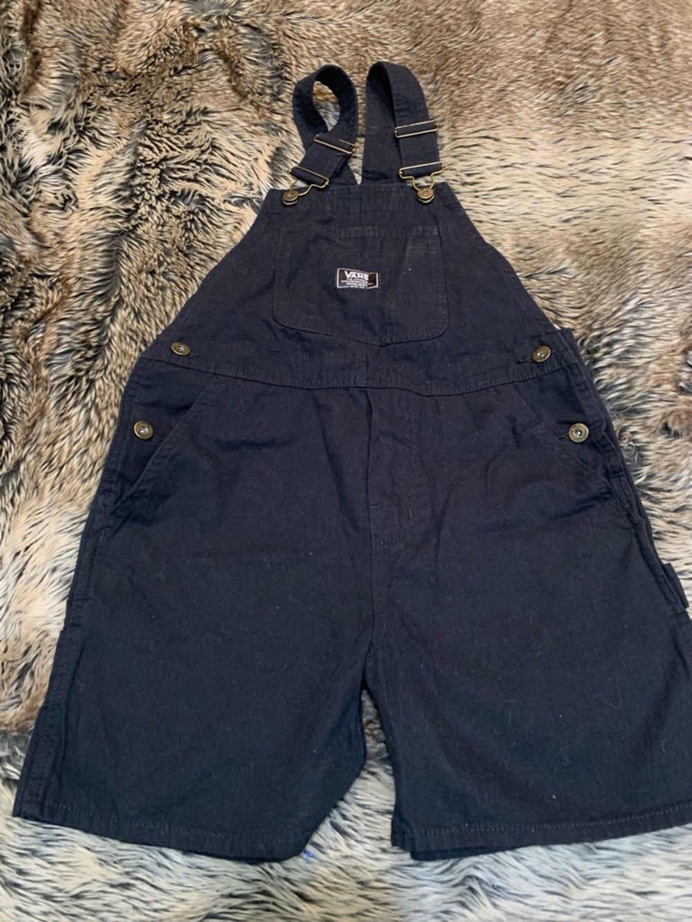 Vans Women's Ground Work Shortall Overalls Black Size XS